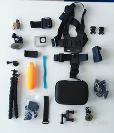 Action cam YO 4K+ con Custodia e Accessori