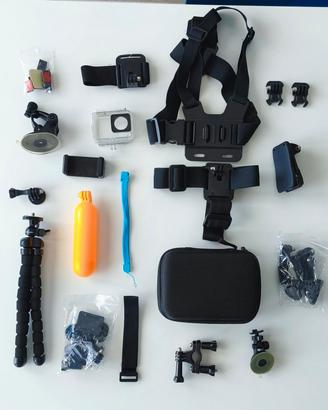 Action cam YO 4K+ con Custodia e Accessori
