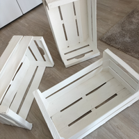 Cassette in legno bianche