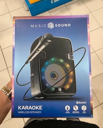 Cassa Karaoke Wireless Music Sound con Microfono
