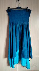 Vestito blu/azzurro per feste celtiche
