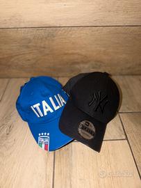 cappello New era nero e cappello italia