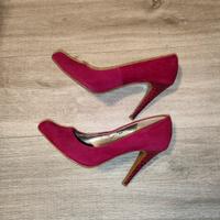 Scarpe décolleté fucsia scamosciate 