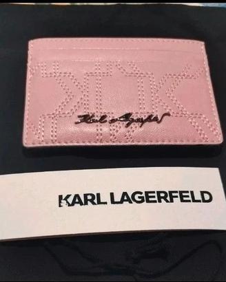 Portatessere in pelle Karl Lagerfeld