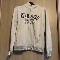 Felpa grigia zip cappuccio Garage Cars Service