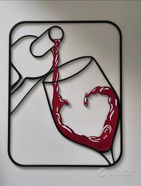 Decorazione murale in 3D Calice di Vino 