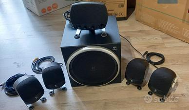 Set audio 5.1 Logitech z640 con subwoofer (GUASTO)