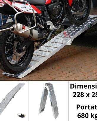 Rampa di carico pieghevole per moto chopper auto