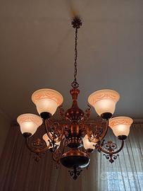 Lampadario in ottone