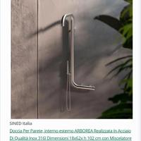 doccia sined acciaio inox 316l 
