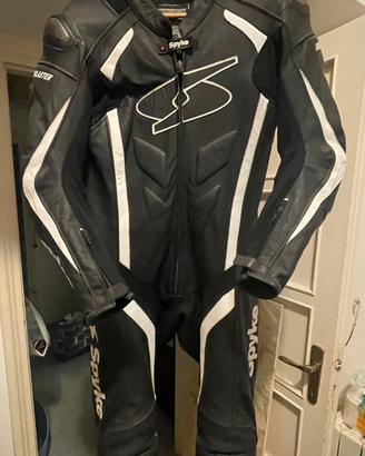 Tuta moto intera in pelle spyke tg 50