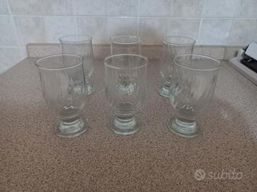 6 bicchieri vintage 
