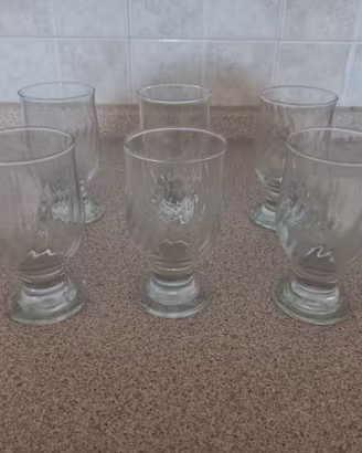 6 bicchieri vintage 