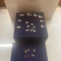 Set di 15 cuori e 5 fiori Swarovski