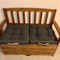 Panca in legno contenitore