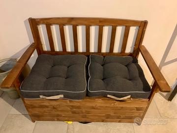 Panca in legno contenitore