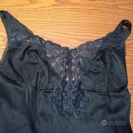 sottoveste nera, con pizzo, NUOVA