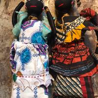 Bamboline reggilibro fatte a mano afticane anni70