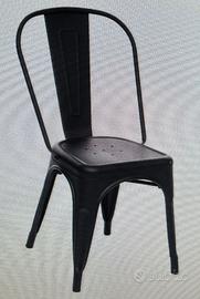 Set 6 Sedie Vintage  Modello Niko Metallo Nero op.