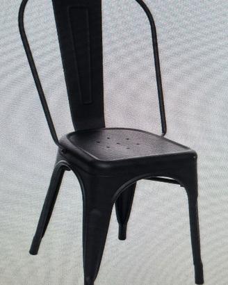 Set 6 Sedie Vintage  Modello Niko Metallo Nero op.