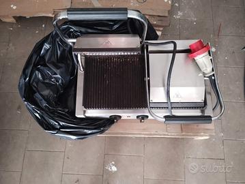 Piastra  doppia  grigliata professionale Horeca