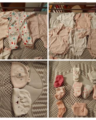 abbigliamento neonata 0/1 mese 