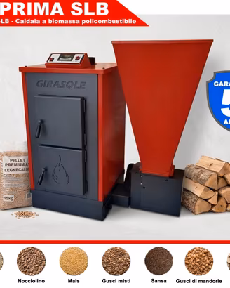 Caldaia Biomasse, Pellet, Sansa, Nocciolino, Legna