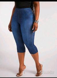 leggings schein taglie forti curvy vita alta elast