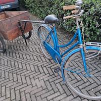 Bicicletta  trainante un  carretto per giardino