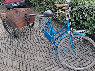 Bicicletta  trainante un  carretto per giardino