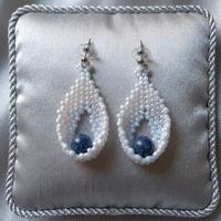 Orecchini Vintage Boho Chic Gemme Lapislazzuli