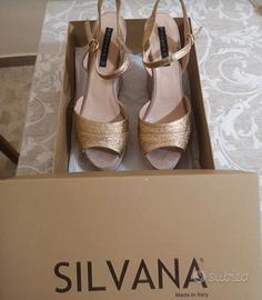 Scarpe con tacco simil zeppa