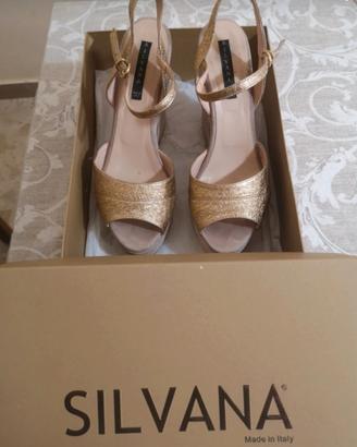 Scarpe con tacco simil zeppa