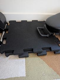 12 tappetini gommati anti trauma 40x40 da 2cm 