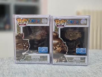One Piece Funko Pop Bronze Statue - Brook e Jinbe 