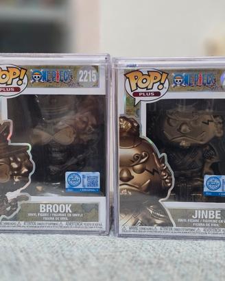 One Piece Funko Pop Bronze Statue - Brook e Jinbe 