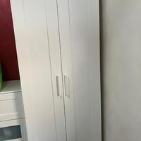 Armadio Guardaroba a 2 ante, bianco, 78x190 cm