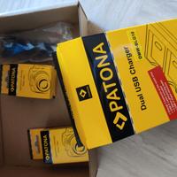 PATONA Caricabatteria doppio +2 batterie Panasonic