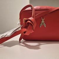 PATRIZIA PEPE LOGO FLY BORSA A TRACOLLA PELLE 24cm