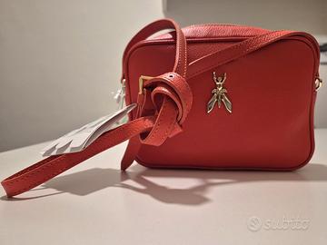 PATRIZIA PEPE LOGO FLY BORSA A TRACOLLA PELLE 24cm