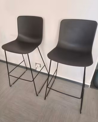 Coppia sgabelli alti Sitland Milos ELLE nero