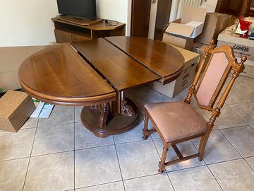 Tavolo ovale allungabile (6 sedie incluse)