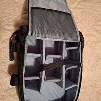 Zaino fotografico multifunzione, scomparti