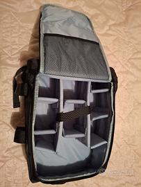 Zaino fotografico multifunzione, scomparti