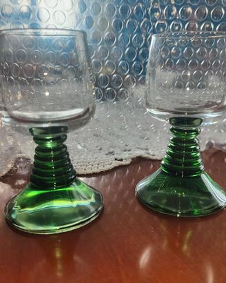 Coppia Bicchieri Liquore Römer Vintage