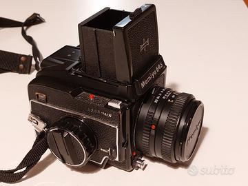 Mamiya M645 + 2 lenti + 3 dorsi + accessori 