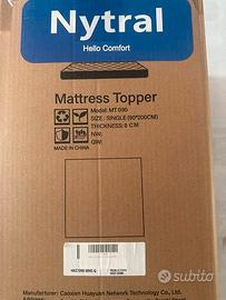 Coprimaterasso 90x200 cm H3 H4 Memory Gel 7 Zone