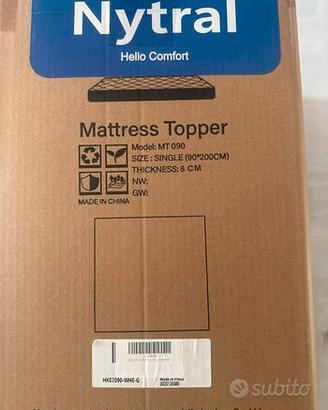 Coprimaterasso 90x200 cm H3 H4 Memory Gel 7 Zone