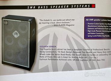 SWR GOLIATH SR. 6x10" + SWR BASS 750 amplifier