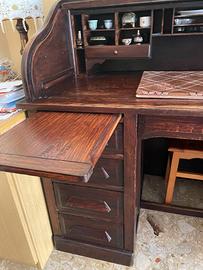 Scrivania scrittoio a rullo americana antica 900